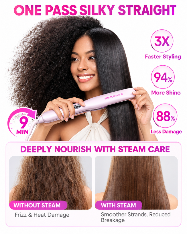 اتو موی بخاردار SHEGLAM HAIR