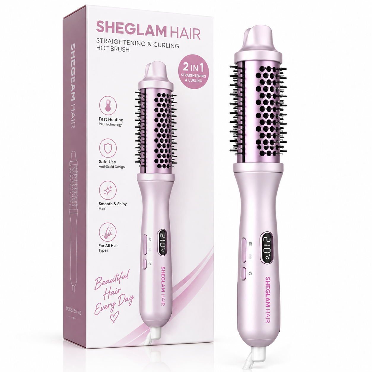 برس پیچ حرارتی شیگلم ‏Sheglam Hair It Curl Termal Blowout Brush