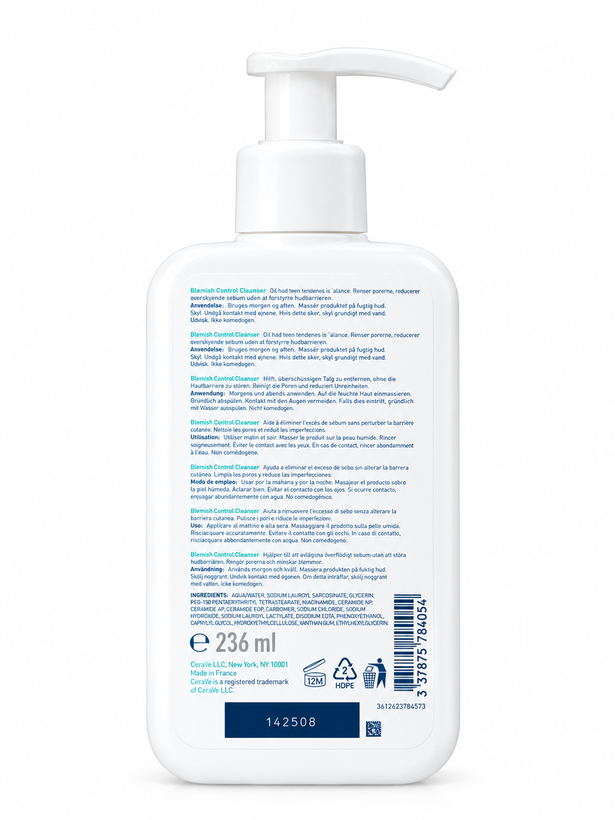 ژل شستشو سراوی مدل Blemish Control حجم ۲۳۶ میل ضد جوش و ضد لک