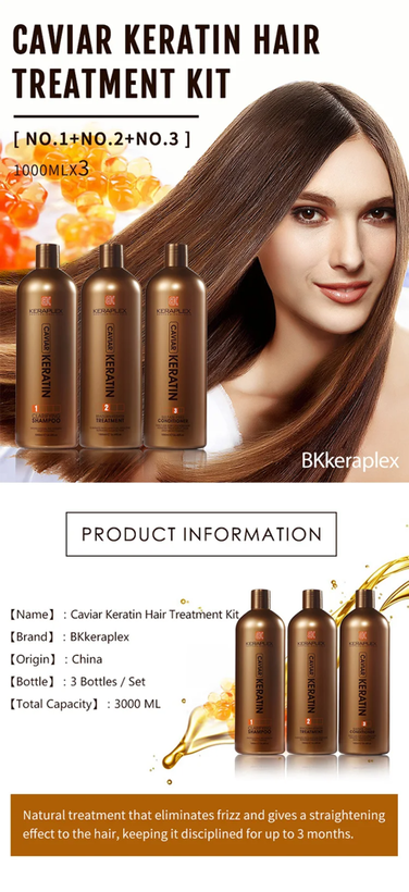 کراتین کراپلکس خاویار مناسب موهای فر و مجعد KERAPLEX CAVIAR KERATIN