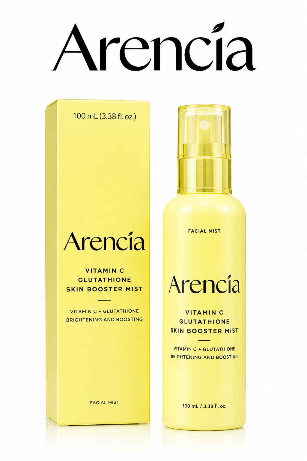میست بوستر روشن کننده و ضد لک ارنسیا اصل کره ویتامین سی و گلوتاتیون Arencia Vitamin C Mist